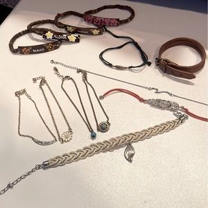Bracelet lot and one anklet